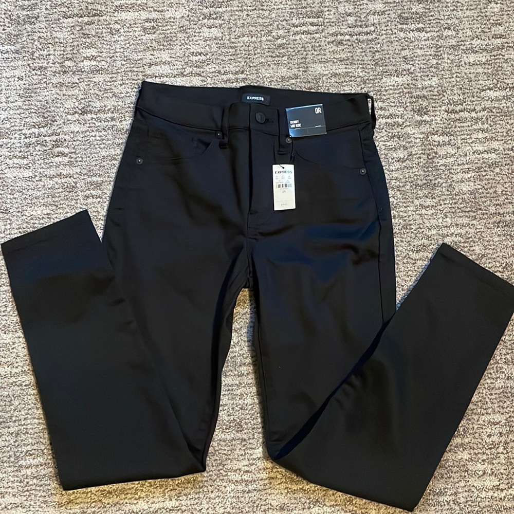 Express super soft mid rise skinny black size 0